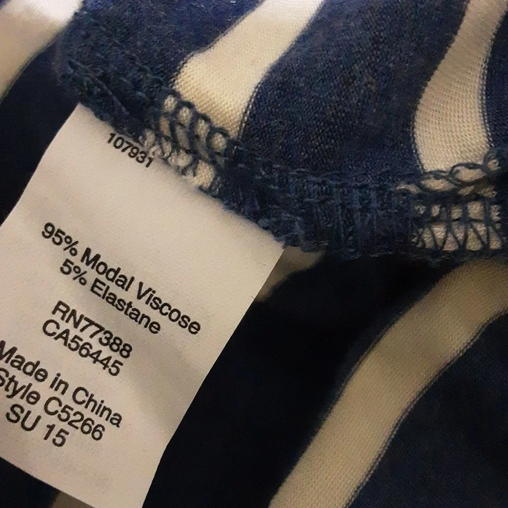 Jcrew women maxi dress stripped bleue casual pull S soft stretchy y2k Vacation